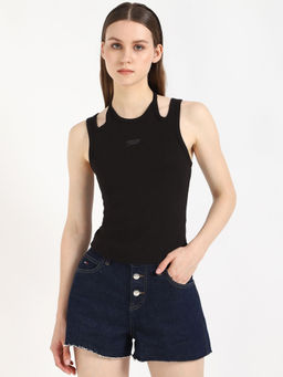Tommy Hilfiger - Womens Black Solid Top
