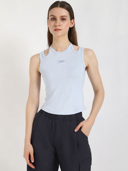 Tommy Hilfiger - Womens Blue Solid Top