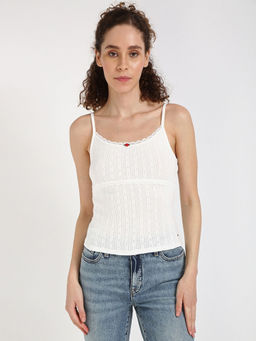 Tommy Hilfiger - White Slim-Fit Cotton Straps Neck Camisole