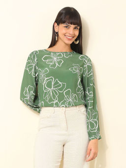 U.S. POLO ASSN. - Green Printed Top