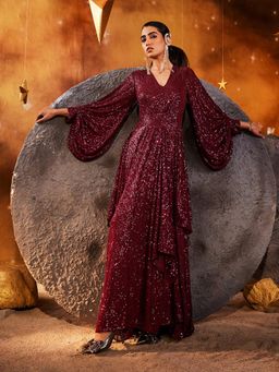 House of Fett - Stellar Sequin Gown A Line Dress