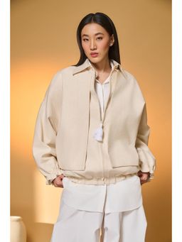 Masaba - Ivory Oversized Pine Code Jacket