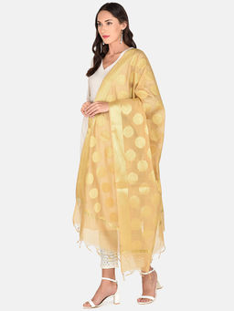 Dupatta Bazaar - Women's Banarasi Silk Gold Dupatta