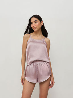 HOUSE OF S - Satin Lounge Top and Shorts (Set of 2)
