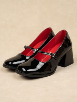 Theater - Women Shrimpton Manhattan Black Mary Jane Block Heels