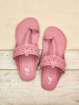 The Madras Trunk - Women Haiku Festive Flat Kolhapuri Light Pink