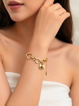 ABHUSHANAM - Women Gold 18K Gold Plating Alloy Braclet