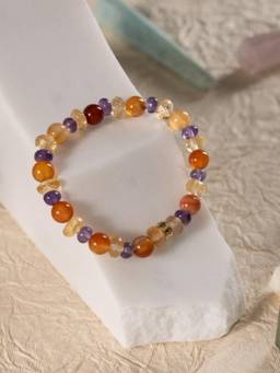 Stone Story By Shruti - Unisex Yellow 18K Gold Plating Sterling Silver Bracelet