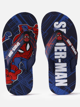 Kidsville - Spiderman Featured Navy Flipflops For Kids Boys