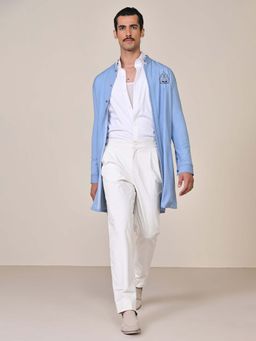 S&N by Shantnu Nikhil - Light Blue Shirt Kurta