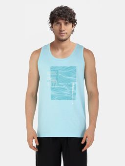 Jockey - 9928 Men Super Combed Cotton Rich Graphic Printed Tank Top - Sea Angel
