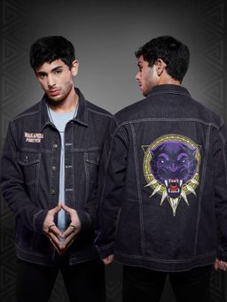 The Souled Store - Black Panther: Wakanda Forever Printed Denim Denim Jackets