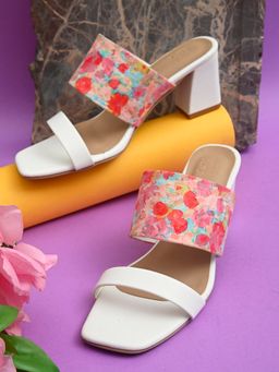 Hydes N Hues - White Floral Sandals For Women