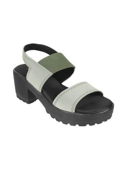 Walkway - Green Solid/plain Sandals