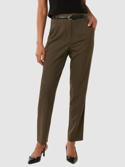 Forever New - Green Taleah Trouser with Belt (Set of 2)