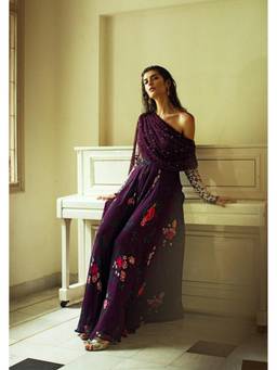 Mani Bhatia - Burgundy Anarkali