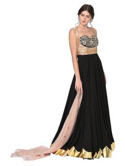 Mani Bhatia - Black Anarkali with Dupatta