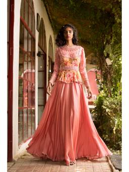 Mani Bhatia - Pink Anarkali with Peplum
