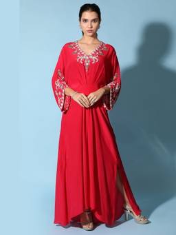 Mani Bhatia - Red Bella Kaftan Dress
