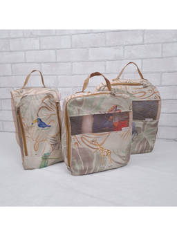Cutie & Boo - Multi-Color Baby It's A Wild World Organizer Bags (Pack of 3)