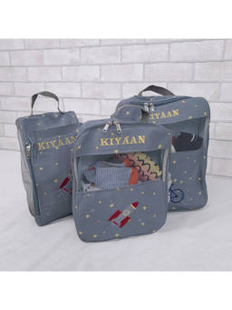 Cutie & Boo - Grey To The Moon & Back Organizer Bags (Pack of 3)