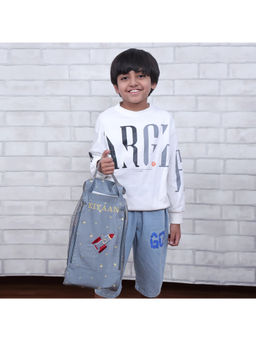 Cutie & Boo - Grey To The Moon & Back Shoe Bag