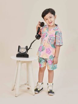 Little Shiro - Multi-Color Sun On My Arm Printed Co-Ord (Set of 2)