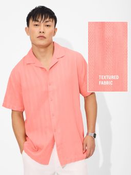 The Souled Store - Solids: Peachy Pink Holiday Shirts