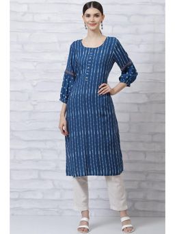 Rangriti - Blue Printed Kurta