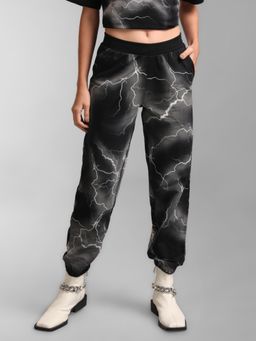 Kazo - Lightning Black Womens Joggers