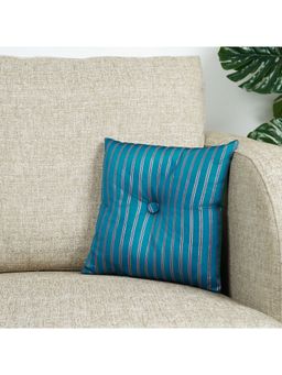 HomeTown - Fiesta Reversible Filled Cushion 30 X 30 Cm In Aqua And Teal Colour