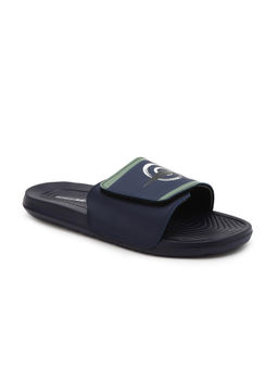 Bewakoof - Men's Black & Blue Kakashi Origins Printed Velcro Sliders