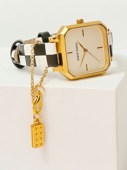 Pipa Bella by Nykaa Fashion - Gold-Plated Bourbon Biscuit Watch Charm