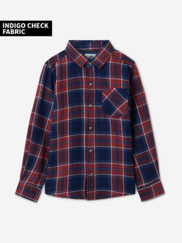 The Souled Store - Originals Plaid Shirt: Indigo Boys Shirt