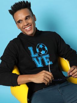 Campus Sutra - Typography Print Hoodie Kangaroo Pocket