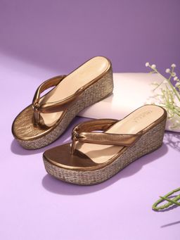 Truffle Collection - Bronze Solid Wedges