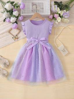Oh Rare - Girls Lavender Starry Sky Party Dress