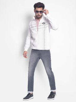 CRIMSOUNE CLUB - Mens Off White Printed Sweatshirt
