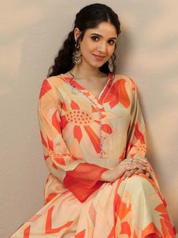 Libas - Grey Cotton Blend Printed Kurta sets for Women