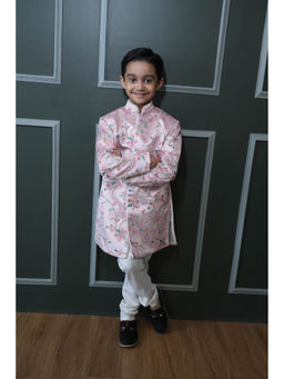 devils n angels - Multi Coloured Embroidered Sherwani with Pyjama for Boys (Set of 2)