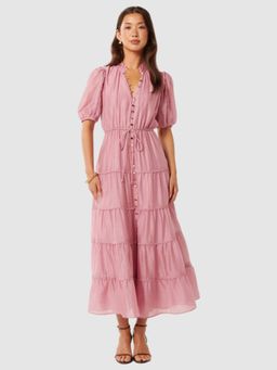 Forever New - Pink Evelyn Short Sleeve Button Down Belted Midi Dress (Set of 2)