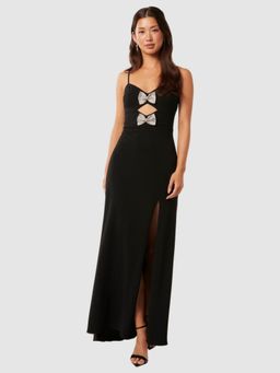Forever New - Black Brynn Strappy Bow Maxi Dress