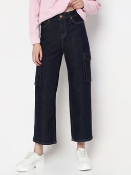 VERO MODA - Dark Blue Wide Leg Jeans