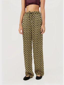 Genes Lecoanet Hemant - Women Ochre Drawstring Printed Pant