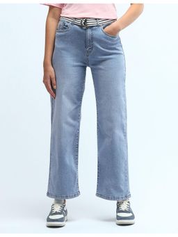 U.S. POLO ASSN. - Blue High Rise Wide Leg Jeans