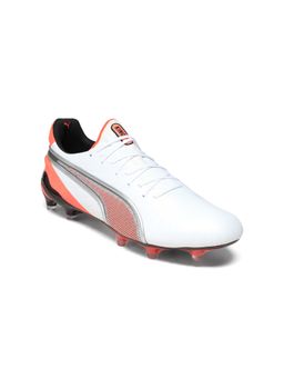 Puma - Unisex White KING ULTIMATE FG/AG Football Shoes