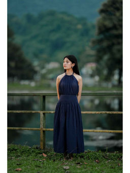 Five Thirty Somewhere - Navy Blue Barely There Maxi Sleeveless Dress