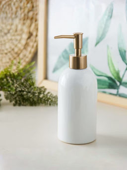 UMAI - White Liquid Soap Sanitizer Shampoo Dispenser