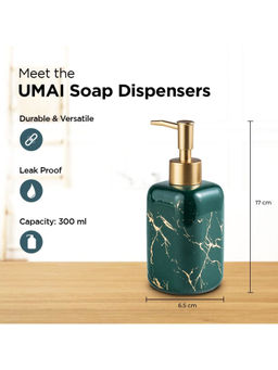 UMAI - Green Liquid Soap Sanitizer Shampoo Dispenser