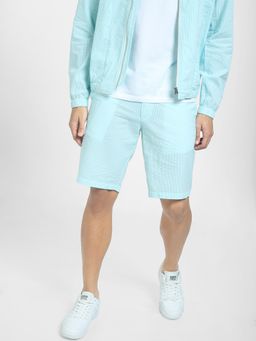 Jack & Jones - Men Solid Blue Shorts